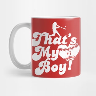 That's My Boy #3 Favorite Baseball Player Baseball Mom Dad Grandparent Mug